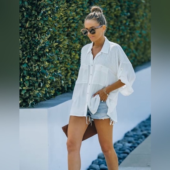 Vici Tops - Vici white button down blouse | size small
